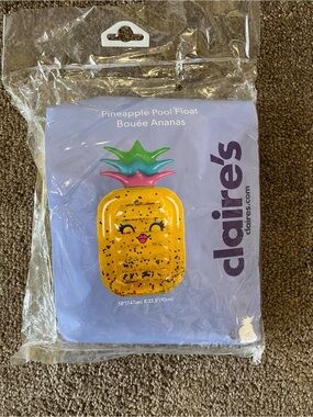 Claire’s Pineapple Pool Float | Glitter Confetti, 58” x 35.5”